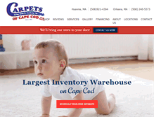 Tablet Screenshot of carpetsofcapecod.com